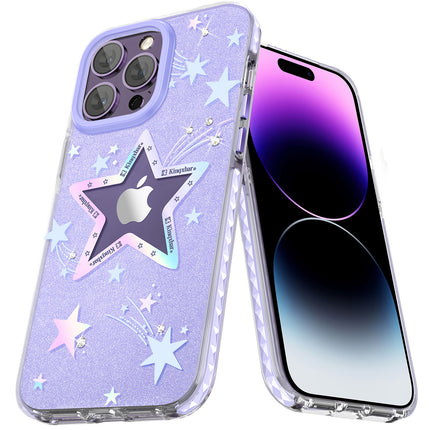 KINGXBAR iPhone 14 Plus Heart Star Series PURPLE STAR star case – image 2