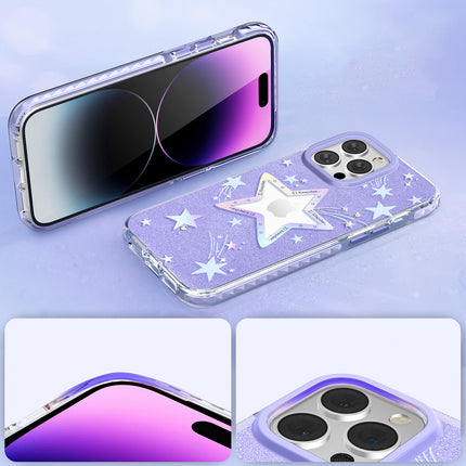 KINGXBAR iPhone 14 Plus Heart Star Series PURPLE STAR star case – image 6