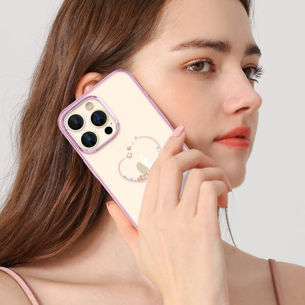KINGXBAR iPhone 14 Plus case decorated with Wish Series pink crystals – image 2