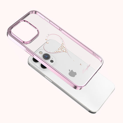 KINGXBAR iPhone 14 Plus case decorated with Wish Series pink crystals – image 6