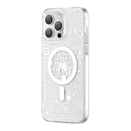 KINGXBAR Magnetic case for iPhone 14 Pro MagSafe PQY Geek Series silver