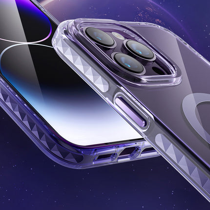 KINGXBAR Magnetic case for iPhone 14 MagSafe PQY Ice Crystal Series gray – image 11