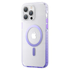 KINGXBAR Magnetic case for iPhone 14 Plus MagSafe PQY Ice Crystal Series purple