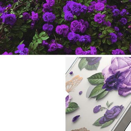 Ringke Armored case cover with gel frame iPhone 14 Plus Fusion Design Purple Rose transparent – image 10