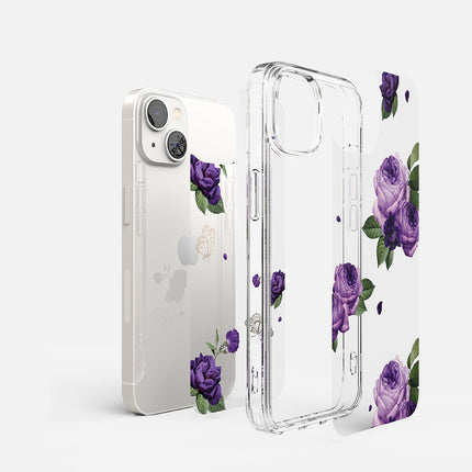 Ringke Armored case cover with gel frame iPhone 14 Plus Fusion Design Purple Rose transparent – image 5