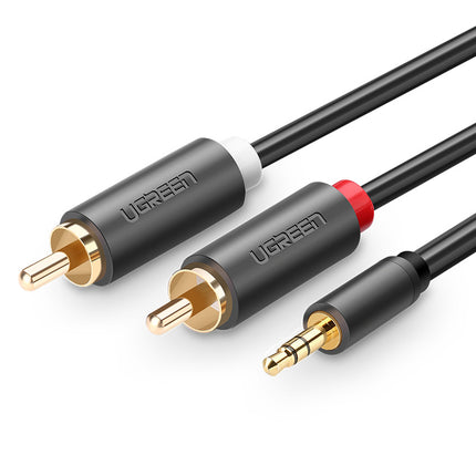 UGREEN Cable audio cable 3.5 mm mini jack - 2x RCA 1.5m black