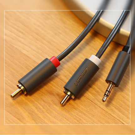 UGREEN Cable audio cable 3.5 mm mini jack - 2x RCA 1.5m black – image 9
