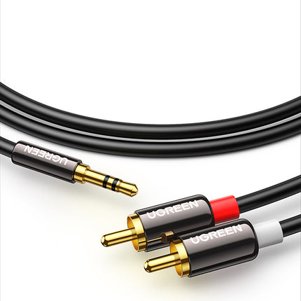 UGREEN Cable audio cable 3.5 mm mini jack - 2x RCA 1.5m black – image 11