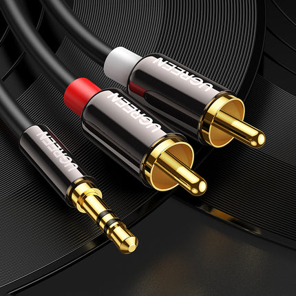 UGREEN Cable audio cable 3.5 mm mini jack - 2x RCA 1.5m black – image 17