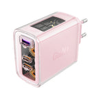 ACEFAST GaN 65W network charger 3 ports 1x USB 2x USB-C pink