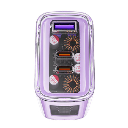 ACEFAST GaN 65W network charger 3 ports 1x USB 2x USB-C pink – image 9