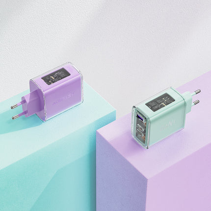 ACEFAST GaN 65W network charger 3 ports 1x USB 2x USB-C gray – image 2