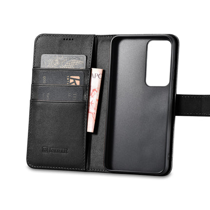 ICARER Leather wallet case for Samsung Galaxy S23+ Wallet Case, black