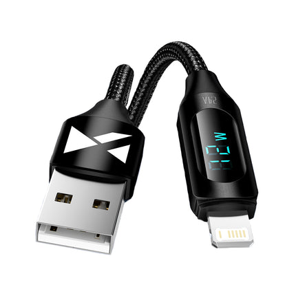 WOZINSKY iPhone USB-C - Lightning cable with LED display 36W 2m black – image 11