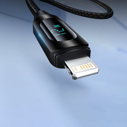 WOZINSKY iPhone USB-C - Lightning cable with LED display 36W 2m black – image 19