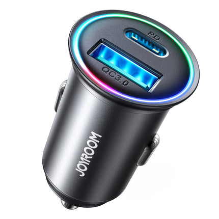JOYROOM Mini car charger 60W USB-A QC3.0 USB-C PD black