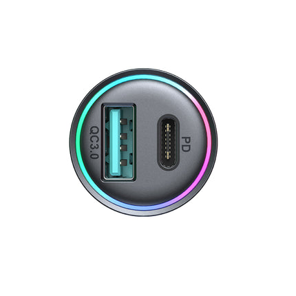 JOYROOM Mini car charger 60W USB-A QC3.0 USB-C PD black – image 4
