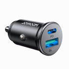 JOYROOM Mini car charger 30W USB-A QC3.0 USB-C PD black