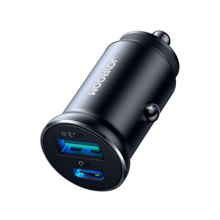 JOYROOM Mini car charger 30W USB-A QC3.0 USB-C PD black – image 3