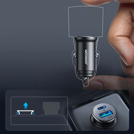 JOYROOM Mini car charger 30W USB-A QC3.0 USB-C PD black – image 6