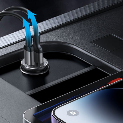 JOYROOM Mini car charger 30W USB-A QC3.0 USB-C PD black – image 8