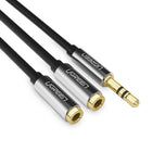 UGREEN Audio splitter cable minijack 3.5 mm - 2x minijack 3.5mm 21cm black