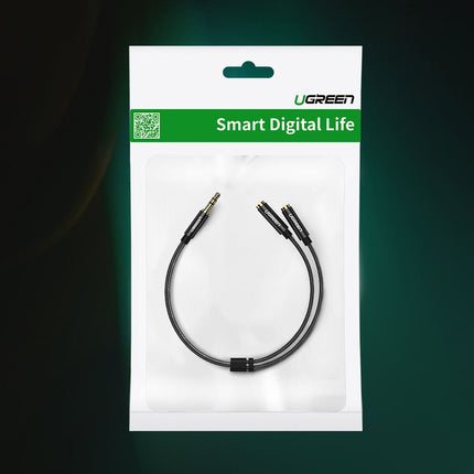 UGREEN Audio splitter cable minijack 3.5 mm - 2x minijack 3.5mm 21cm black – image 5