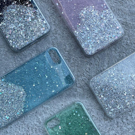 WOZINSKY Shiny case cover with glitter for Samsung Galaxy S21+ 5G Star Glitter black – image 7