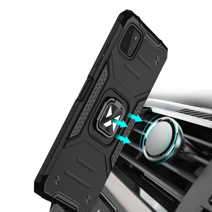 WOZINSKY Armored case cover + magnetic holder for Samsung Galaxy A22 4G Ring Armor red – image 6