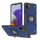 WOZINSKY Armored case cover + magnetic holder for Samsung Galaxy A22 4G Ring Armor blue