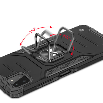 WOZINSKY Armored case cover + magnetic holder for Samsung Galaxy A22 4G Ring Armor blue – image 5