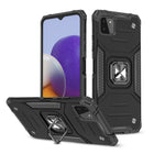 WOZINSKY Armored case cover + magnetic holder for Samsung Galaxy A22 4G Ring Armor black