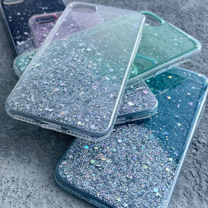 WOZINSKY Shiny case cover with glitter for Samsung Galaxy A22 4G Star Glitter transparent – image 3