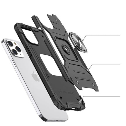 WOZINSKY Armored case cover + magnetic holder iPhone 13 Pro Ring Armor pink – image 3