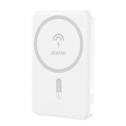 DUDAO 5000mAh magnetic powerbank with MagSafe induction charger, white