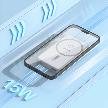 DUDAO 5000mAh magnetic powerbank with MagSafe induction charger, white – image 3