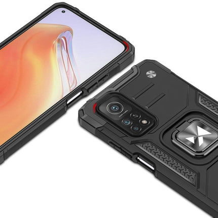 WOZINSKY Armored case cover + magnetic holder Mi Poco M4 Pro 5G / Redmi Note 11 5G Ring Armor black – image 2