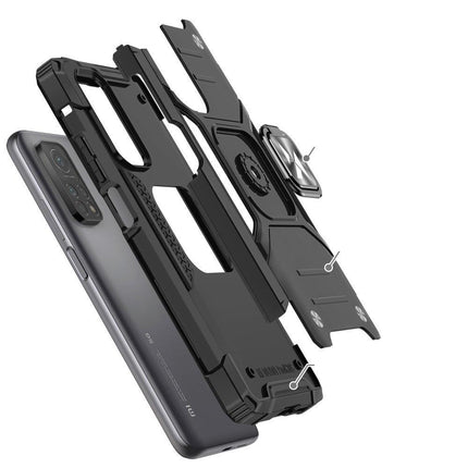 WOZINSKY Armored case cover + magnetic holder Mi Poco M4 Pro 5G / Redmi Note 11 5G Ring Armor black – image 3