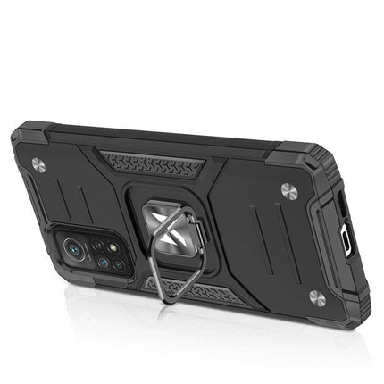 WOZINSKY Armored case cover + magnetic holder Mi Poco M4 Pro 5G / Redmi Note 11 5G Ring Armor black – image 4