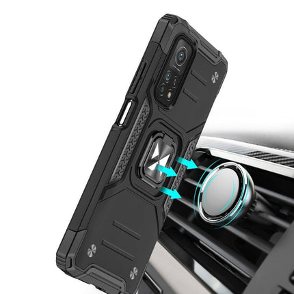 WOZINSKY Armored case cover + magnetic holder Mi Poco M4 Pro 5G / Redmi Note 11 5G Ring Armor black – image 6