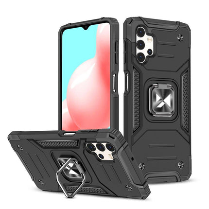 WOZINSKY Armored case cover + magnetic holder for Samsung Galaxy A13 5G Ring Armor black