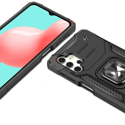 WOZINSKY Armored case cover + magnetic holder for Samsung Galaxy A13 5G Ring Armor black – image 2