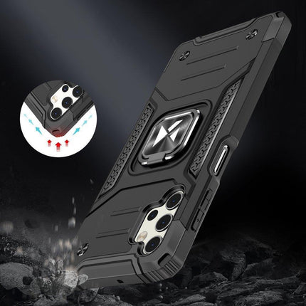 WOZINSKY Armored case cover + magnetic holder for Samsung Galaxy A13 5G Ring Armor black – image 7