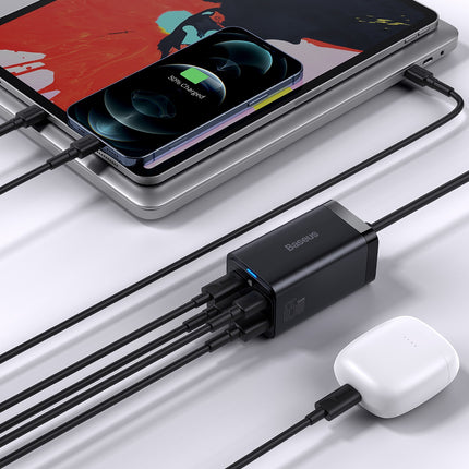 BASEUS GaN3 Pro fast charger 2x USB-C / 2x USB 65W PD QC + USB-C cable 1m black – image 10