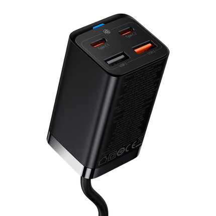 BASEUS GaN3 Pro fast charger 2x USB-C / 2x USB 65W PD QC + USB-C cable 1m black – image 11