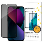 WOZINSKY Tempered Glass for iPhone 14/13/13 Pro with Anti Spy Privacy Glass Privacy Filter