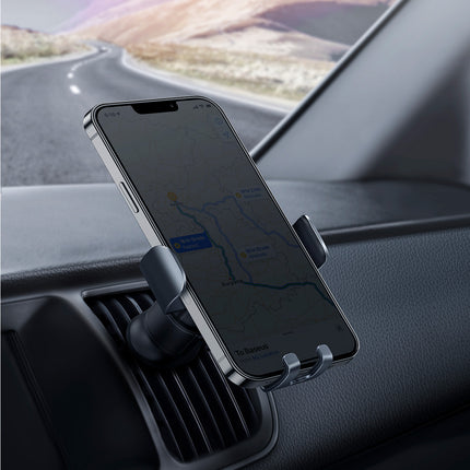 BASEUS Gravity car phone holder for the Metal Age II air vent, dark gray – image 10