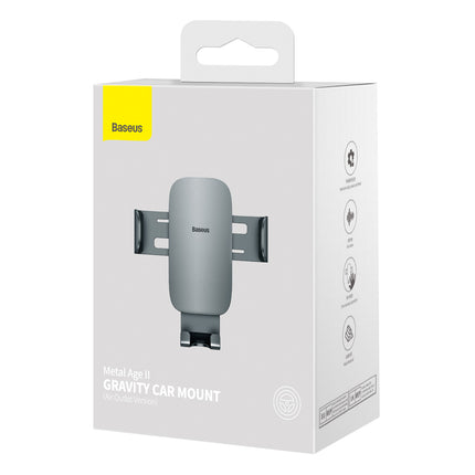 BASEUS Gravity car phone holder for the Metal Age II air vent, dark gray – image 5