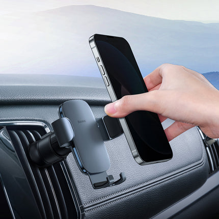 BASEUS Gravity car phone holder for the Metal Age II air vent, dark gray – image 9