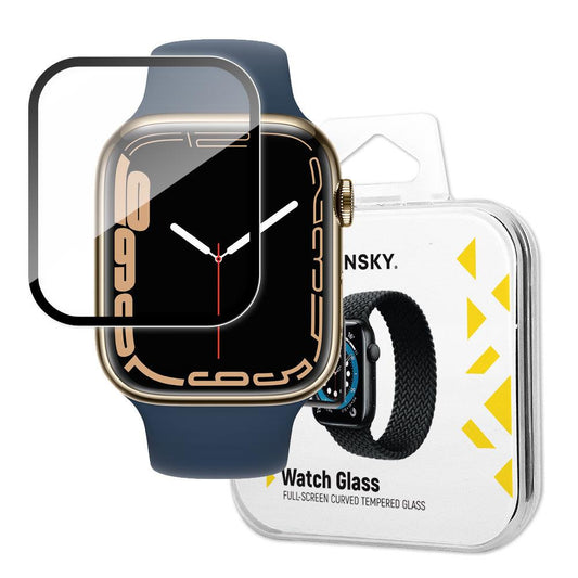 WOZINSKY Hybrid protective glass for Apple Watch 7/8/9 41mm Watch Glass black